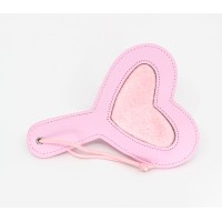 Love & Leather Fur Infil Heart Paddle Pink